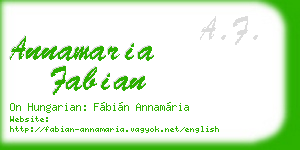 annamaria fabian business card