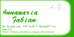 annamaria fabian business card